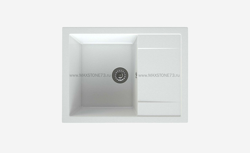 MAXSTONE Мойка глянцевая MS-15 (белый снег) 640*505*217